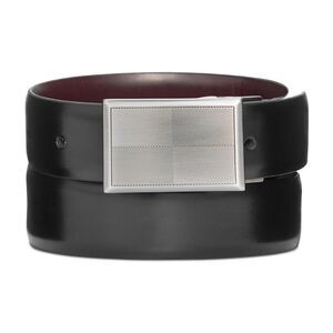 Ryan Seacrest Mens Calf Plaque Belt, NWT